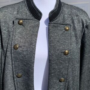 Tommy Hilfiger Charcoal Double-Breasted Topper,